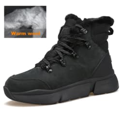 HUMTTO Women's Hiking Boots Winter Leather Snow Trainers Luxury Designer Trekking Boots Outdoor Casual Shoes 2024 Woman Sneakers