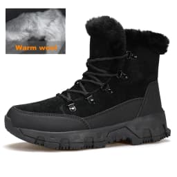 HUMTTO Women's Hiking Boots Winter Leather Snow Trainers Luxury Designer Trekking Boots Outdoor Casual Shoes 2024 Woman Sneakers