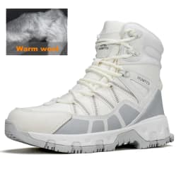 HUMTTO Women's Hiking Boots Winter Leather Snow Trainers Luxury Designer Trekking Boots Outdoor Casual Shoes 2024 Woman Sneakers