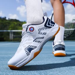 Men's Table Tennis Shoes, Badminton Shoes, Breathable Mesh Sports Shoes, Shock-Absorbing Carbon Plate, Lightweight and Wear-Resistant, Knob Buckle Design, Comprehensive Training Shoes for Teenagers and Students, Fashionable Non-Slip Running Shoes for Women, Sizes 36-45