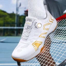 Men's Table Tennis Shoes, Badminton Shoes, Breathable Mesh Sports Shoes, Shock-Absorbing Carbon Plate, Lightweight and Wear-Resistant, Knob Buckle Design, Comprehensive Training Shoes for Teenagers and Students, Fashionable Non-Slip Running Shoes for Women, Sizes 36-45