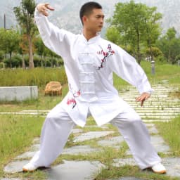 USHINE Chinese Traditional Tai Chi Kung Fu Uniforms Kids Adult Satin Dance Costumes Morning Gymnastics Wushu Suit