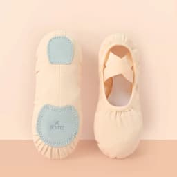 Girls Canvas Ballet Shoes Women Professional Dance Flat Soft Soled Ballerina Shoes Non-slip Dance Shoe for Practice Performance