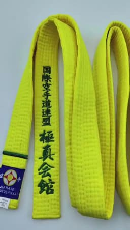 International Karate Federation Kyokushi Belts IKF Sports Yellow Belt 4cm Wide Customized Processing Embroidered Text China Made