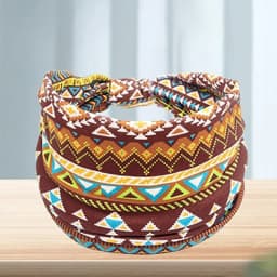 African Pattern Print Twist Elastic Hair Band Wide Hairbands Bandana Turban Knot Headwrap Fashion Cotton Stretch Headband