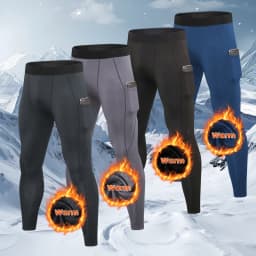 Men's Autumn and Winter Warm Running Tight Leggings Sports Gym Fitness Jogging Pants Fast Dry Running Compression leggings