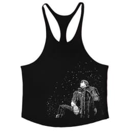 Berserk Graphic Cotton Tank Top for Men Summer Sleeveless Y-Back Vest Gym Muscle Training Athletic Workout Undershirt Activewear
