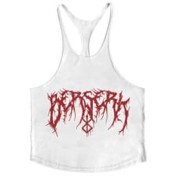 Berserk Graphic Cotton Tank Top for Men Summer Sleeveless Y-Back Vest Gym Muscle Training Athletic Workout Undershirt Activewear