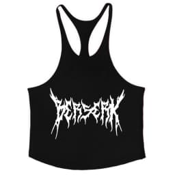 Berserk Graphic Cotton Tank Top for Men Summer Sleeveless Y-Back Vest Gym Muscle Training Athletic Workout Undershirt Activewear
