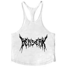 Berserk Graphic Cotton Tank Top for Men Summer Sleeveless Y-Back Vest Gym Muscle Training Athletic Workout Undershirt Activewear
