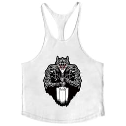 Berserk Graphic Cotton Tank Top for Men Summer Sleeveless Y-Back Vest Gym Muscle Training Athletic Workout Undershirt Activewear