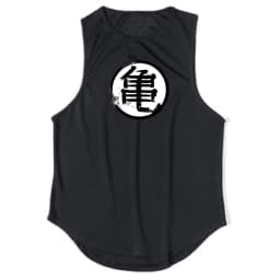 Japanese Anime Turtle Script Printed Summer Fitness Sports Tank Tops Men Gym Clothing Workout Sleeveles Shirt Loose Running Vest