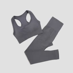 Seamless Gym Set Women Sport Suit Yoga Sets 2 Pcs Tracksuits Fitness Wear Sportswear Leggings Padded Sports Bras Workout Clothin