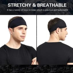 Solid Color Sports Headbands Elastic Non Slip Quick Dry Workout Fitness Yoga Unisex Hairband Sweatband Bandana Hair Accessories