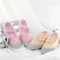 Girls' Drawstring Ballet Shoes Kids Soft Soled Dance Flats Adult Perfessional Dance Shoes Wear Resistant Non-slip Ballerina Shoe