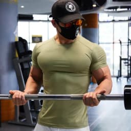 Gym T-shirt Man Plus Size Dry Fit Men's Sports T-shirts Sweatshirt Tops Plain Color Muscle Training Activewear Yoga Clothes Tee