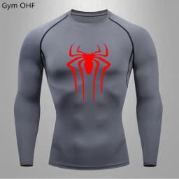 Spider Compression Shirt Mens Rashguard Fitness For Men Gym Sports T-Shirt Running Sweatshirt Outdoor Mountaineering Training