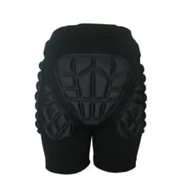 Black Sports Skiing Skating Snowboarding Shorts Hip Protective Bottom Padded for Ski & Roller Skate & Snowboard Hip Protection