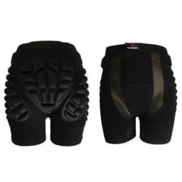Black Sports Skiing Skating Snowboarding Shorts Hip Protective Bottom Padded for Ski & Roller Skate & Snowboard Hip Protection