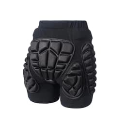 Black Sports Skiing Skating Snowboarding Shorts Hip Protective Bottom Padded for Ski & Roller Skate & Snowboard Hip Protection