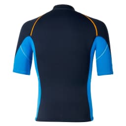 Mens Swim Tops Swimwear Beachwwear Short Sleeve Front Zip Wetsuit Top 1.5mm Neoprene Tops for Swimming Diving Surfing Snorkeling