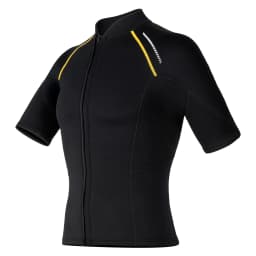 Mens Swim Tops Swimwear Beachwwear Short Sleeve Front Zip Wetsuit Top 1.5mm Neoprene Tops for Swimming Diving Surfing Snorkeling
