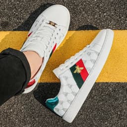 Brand Fashion Embroidered Bee Shoes Man Quality Genuine Leather Men's Skate Shoes Luxury Designer Sneakers zapatos de skateboard