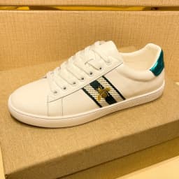 Brand Fashion Embroidered Bee Shoes Man Quality Genuine Leather Men's Skate Shoes Luxury Designer Sneakers zapatos de skateboard