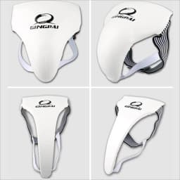 High Quality White Taekwondo Groin Guard Protector Men Women Child Crotch Protector Kicking Boxing Karate High Quality Support