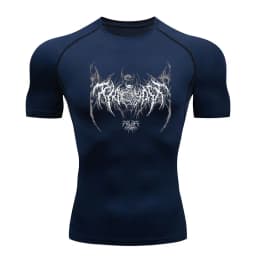 Y2K Compression Shirt Men Fitness Gym Skeleton Sport Running T-Shirt Rashgard Tops Tee Quick Dry Short Sleeve T-Shirt For Men