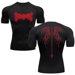 Y2K Compression Shirt Men Fitness Gym Skeleton Sport Running T-Shirt Rashgard Tops Tee Quick Dry Short Sleeve T-Shirt For Men