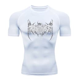 Y2K Compression Shirt Men Fitness Gym Skeleton Sport Running T-Shirt Rashgard Tops Tee Quick Dry Short Sleeve T-Shirt For Men
