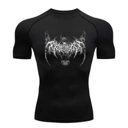 Y2K Compression Shirt Men Fitness Gym Skeleton Sport Running T-Shirt Rashgard Tops Tee Quick Dry Short Sleeve T-Shirt For Men