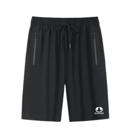 High Quality Men's Running Sports Shorts Luxury Zip Pocket Four-way Stretch Quick Drying Drapy Bottoms Loose Sportswear Summer