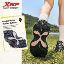 Xtep Casual Shoes Women's 2025 Spring Lightweight Running Shoes Thick Sole Increase Street Style Sneakers 875318320009