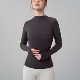SOISOU 5 Colors Half-High Collar Slim Fit Yoga Top Women's Pilates Pullover Sports Long Sleeve High Elastic Fitness T Shirt