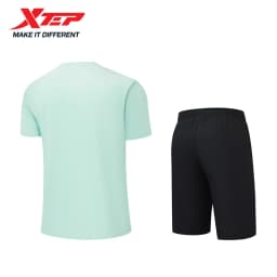 XTEP Men's T Shirt Shorts 2025 Spring Summer Shock Absorption Cushion Tops Bottoms Climbing Outdoor Mixed Color 875229A70154