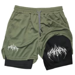 Men's 2-in-1 Shorts Training Fitness Phone Pocket Y2k Summer Breathable Double-layer Quick-dry Workout Jogging Gym Sportswear