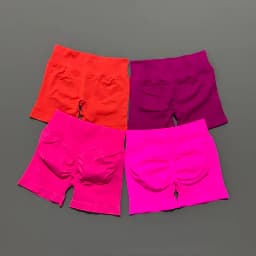 Histello Sports Shorts 4.5" Women Seamless Yoga Leggings Low Waist Scrunch Bum Tights Running Fitness Short Workout Gym Shorts