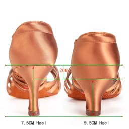 UK Latin Dance Shoes Women's Professional High Heel Soft Suede Soled for Adults Club White Latin Dance Shoes