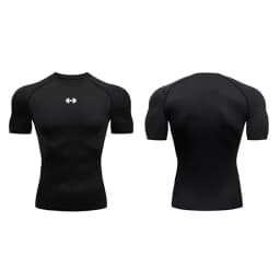 Compression T-Shirt Men's Summer Sportswear Running T-Shirt Elastic Quick Drying Sports Top T-Shirt Gym Dumbbell Exercise Shirt