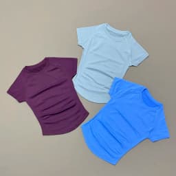 HISTELLO Women Short Sleeve Gym Workout Tops Slim Fit High Stretch Lightweight Yoga Running Fitness Casual Daily Sports Top
