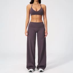 Women's Fitness Set Gym Tracksuit Breathable Sports Bra Flared Trousers Suit Workout Clothing Sportswear Female Athletic Wear