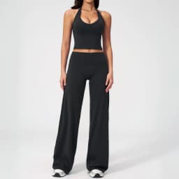 Women's Fitness Set Gym Tracksuit Breathable Sports Bra Flared Trousers Suit Workout Clothing Sportswear Female Athletic Wear
