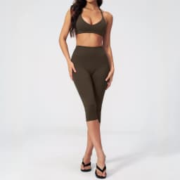 Women's Fitness Set Gym Tracksuit Breathable Sports Bra Flared Trousers Suit Workout Clothing Sportswear Female Athletic Wear