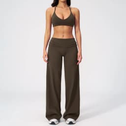 Women's Fitness Set Gym Tracksuit Breathable Sports Bra Flared Trousers Suit Workout Clothing Sportswear Female Athletic Wear