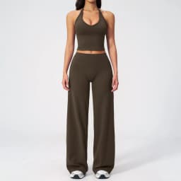 Women's Fitness Set Gym Tracksuit Breathable Sports Bra Flared Trousers Suit Workout Clothing Sportswear Female Athletic Wear
