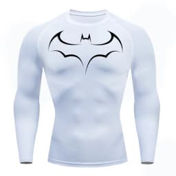 Bat Printed Men's Tight T-Shirt Running Compression T Shirt Gym Fitness Jogging Short Sleeve Male Casual Shirt Tops