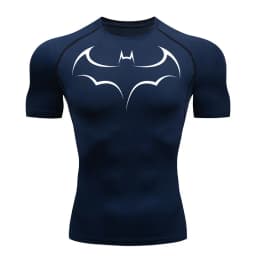 Bat Printed Men's Tight T-Shirt Running Compression T Shirt Gym Fitness Jogging Short Sleeve Male Casual Shirt Tops