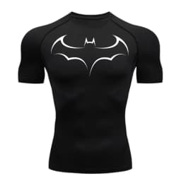 Bat Printed Men's Tight T-Shirt Running Compression T Shirt Gym Fitness Jogging Short Sleeve Male Casual Shirt Tops